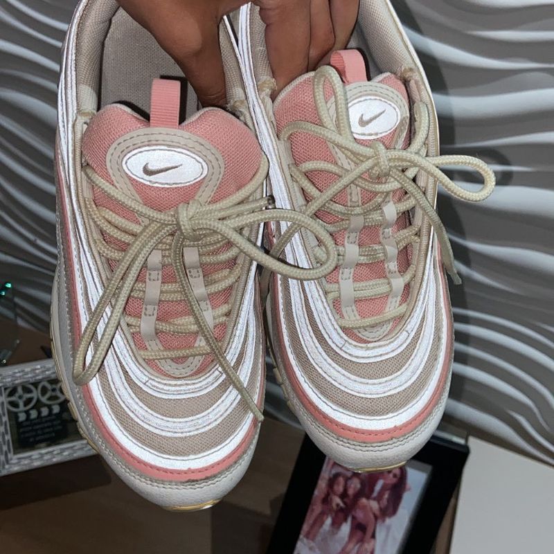 Air max 97 feminino rosa sales e branco