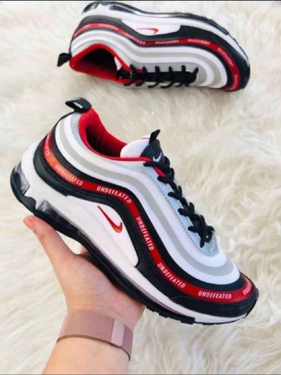 air max 97 cinza e vermelho