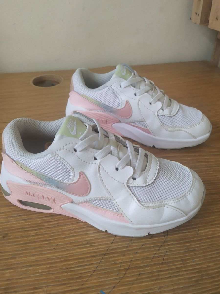 Nike air max rosa hotsell e branco