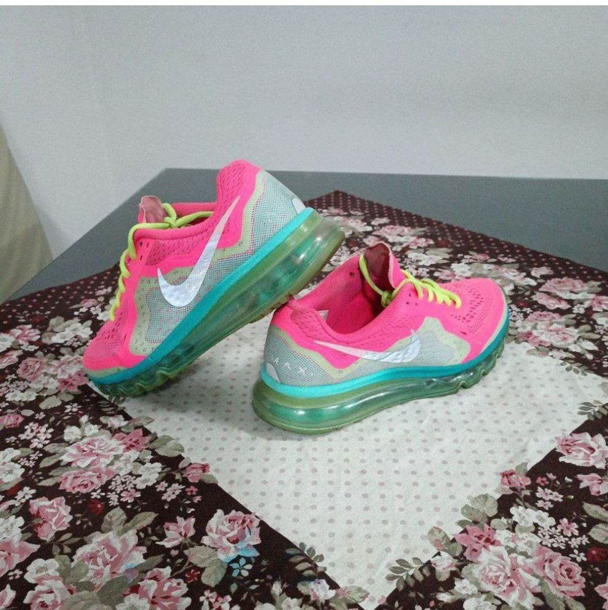 Nike Feminino Tenis Nike Air Max Rosa Fluorescente TÃªnis Nike Air
