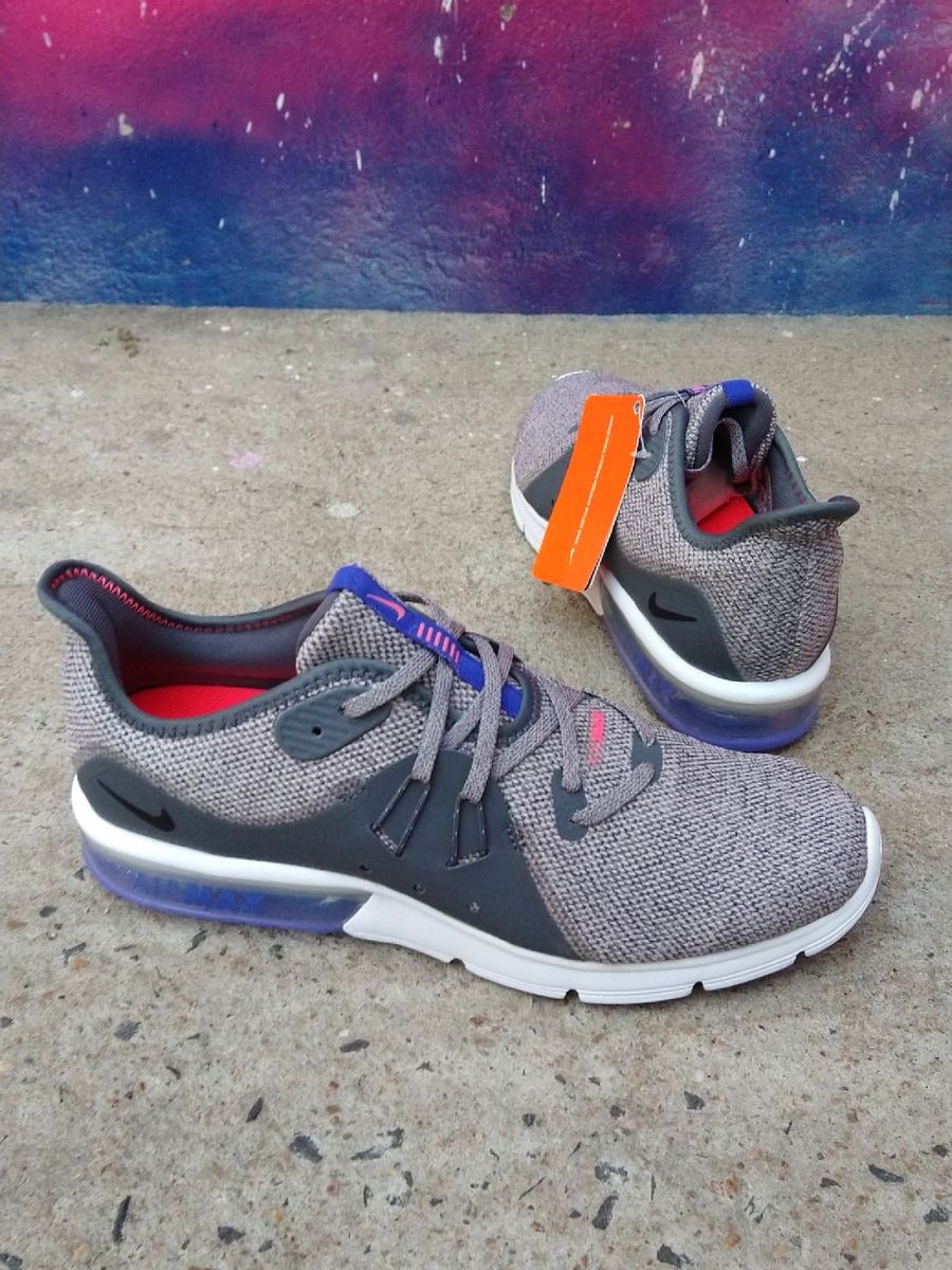 T nis Nike Air Max Sequent 3 Cinza Roxo Dswt T nis Masculino