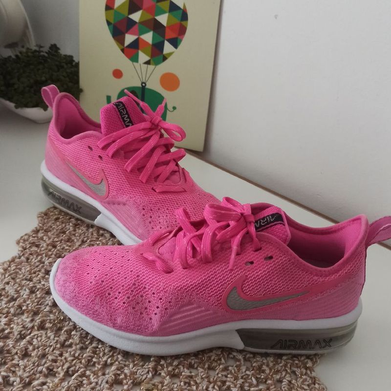 Tenis Nike Air Max Sequent 4 Feminino Rosa Tamanho 35 Nike Usado 104285711 enjoei