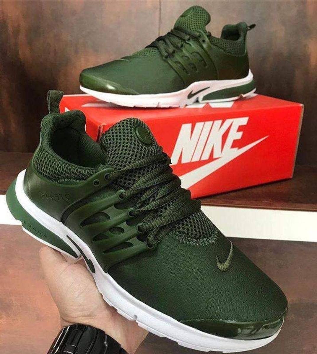 tênis nike air presto verde militar