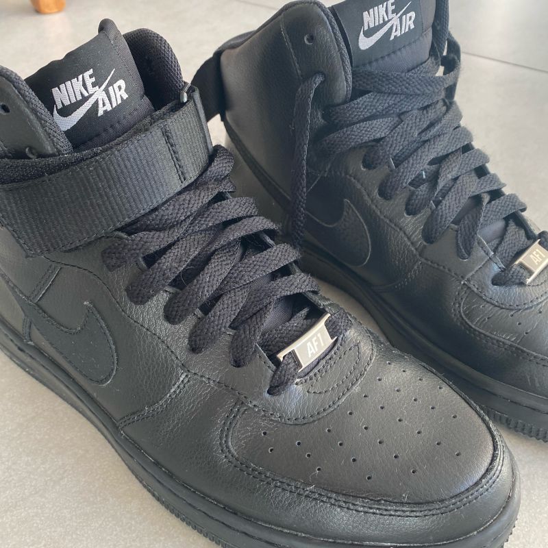 Nike air force preto cano best sale alto masculino