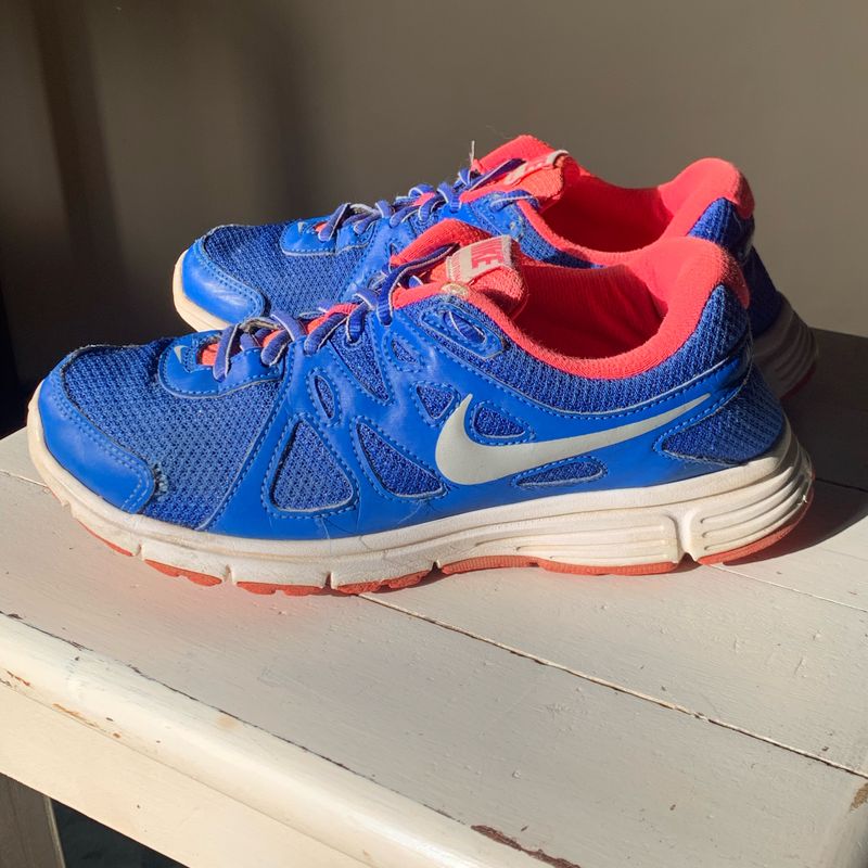 Nike free clearance azul e rosa