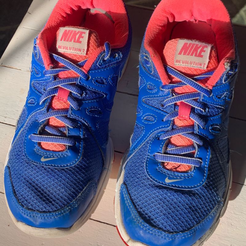 Nike azul best sale e rosa