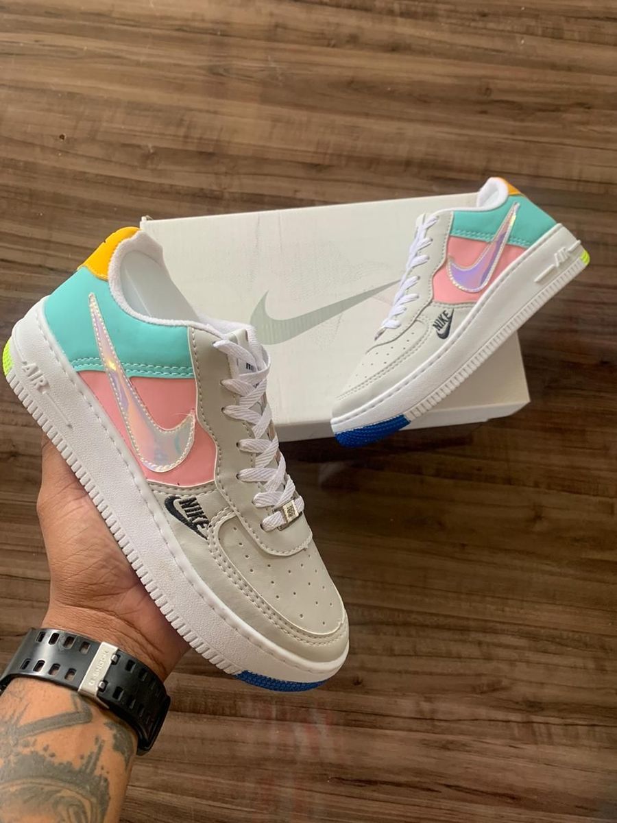 nike rosa com branco