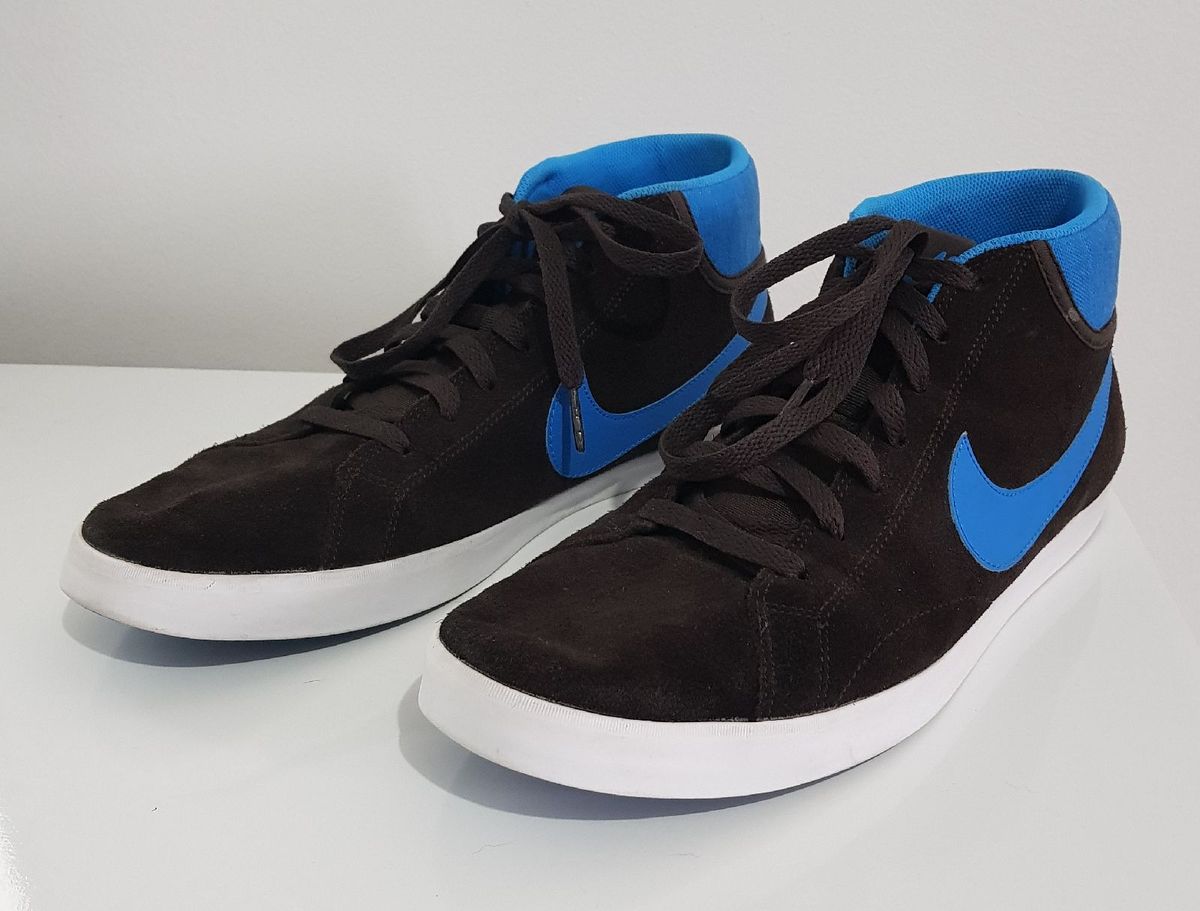 nike cano alto marrom