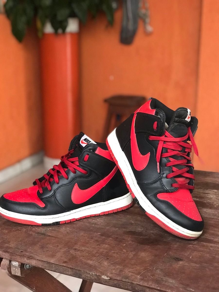 nike cano alto vermelho masculino