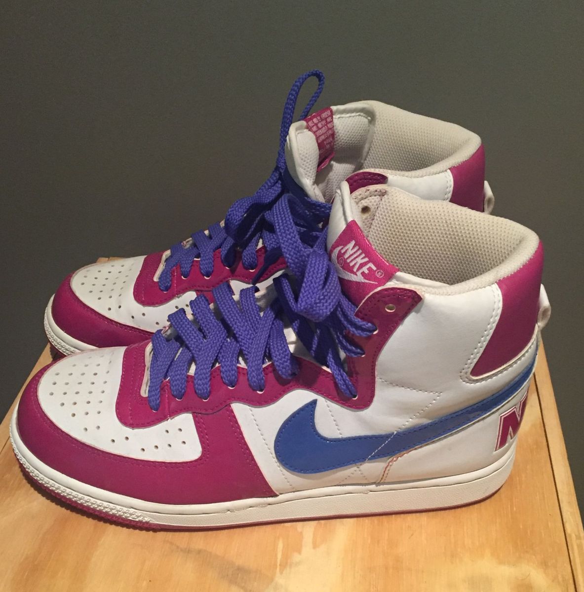 tenis nike rosa cano alto