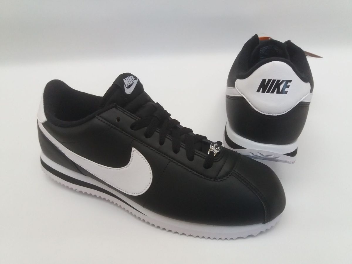 nike cortez preto e branco