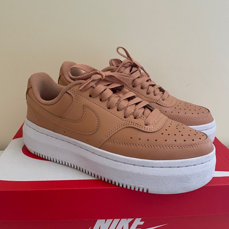 Tênis Nike Court Vision Alta Couro Cognac Tênis Feminino Nike