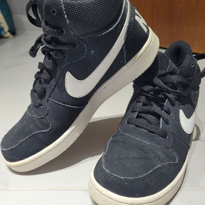 Tenis nike masculino preto best sale cano alto