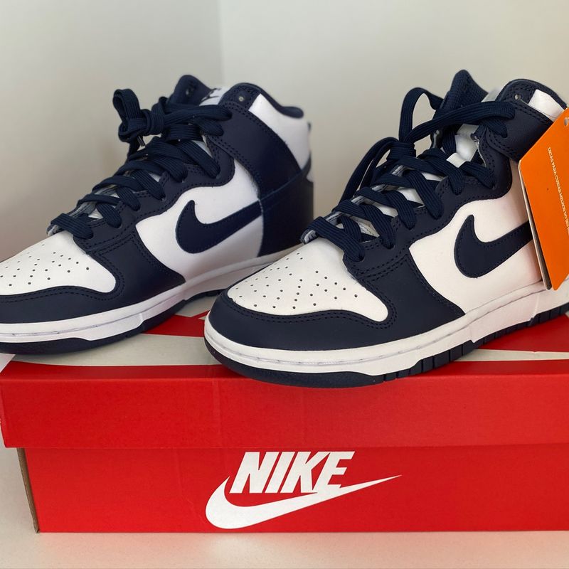 Tênis Nike Dunk Hi Retro Midnight Navy | Nike Nunca Usado