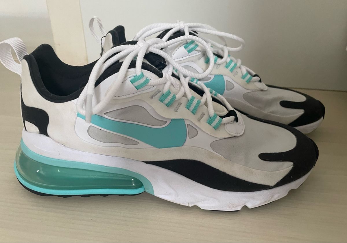 TÊNIS Nike Air Max 270 Branco com Preto e Verde