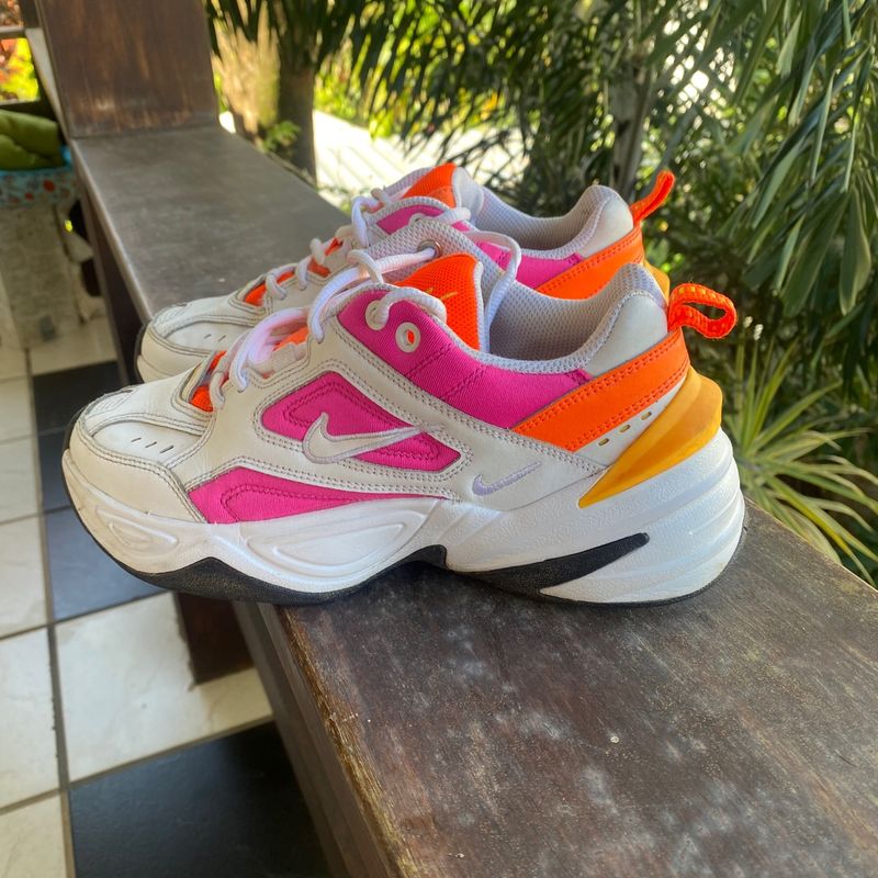 Nike m2k tekno store rosa e arancioni