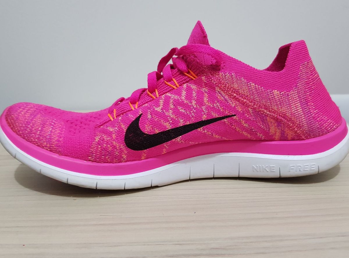 tênis nike free flyknit 4.0 rosa