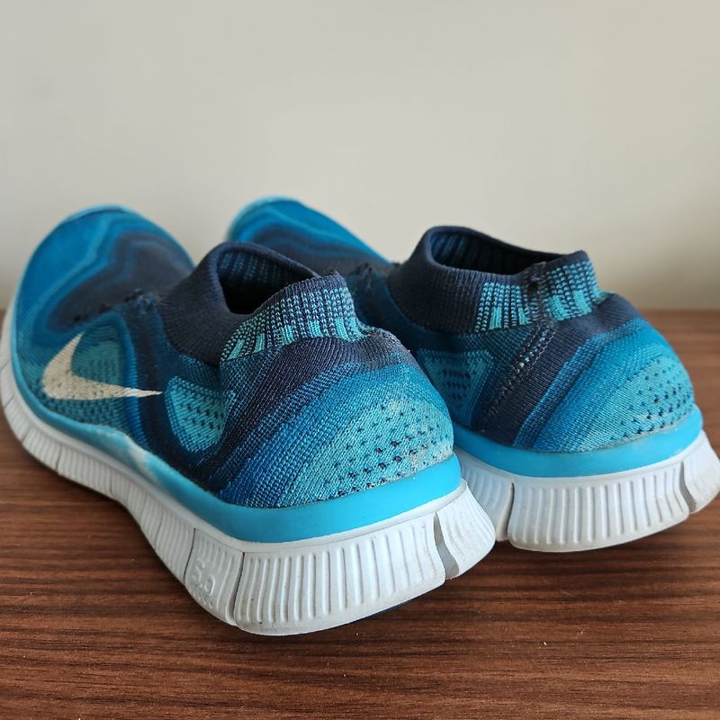 Womens Nike Nike Free Run Flyknit Blue Tenis Nike Free Tamanho 42