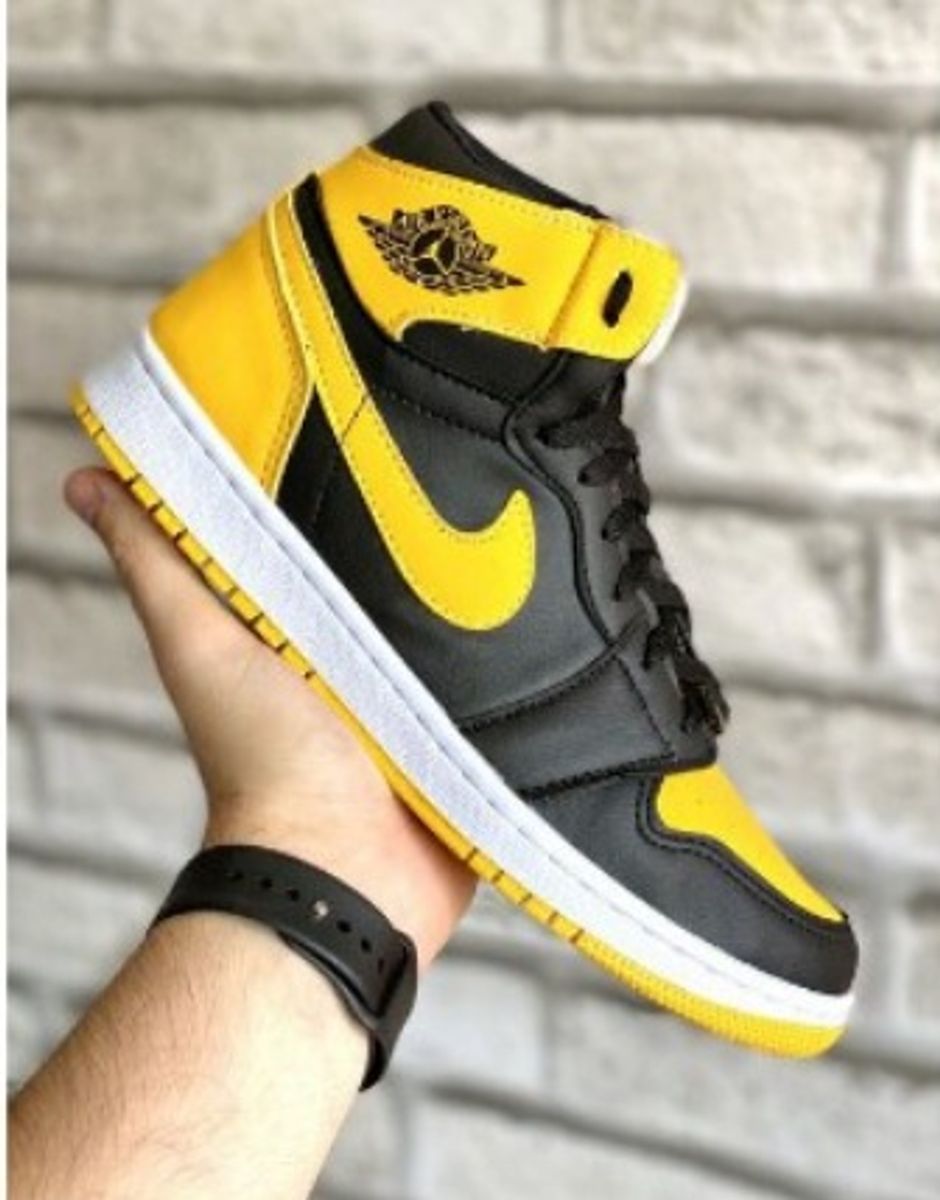 Air jordan amarelo e sales preto