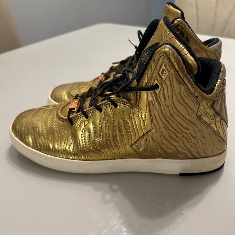 Lebron james hot sale golden shoes