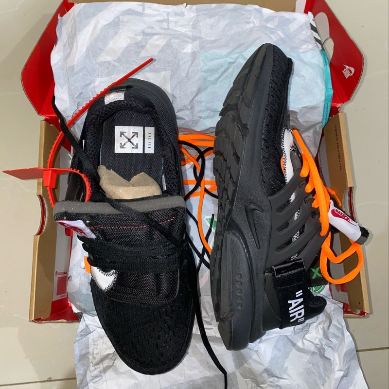 Nike presto cheap black and orange