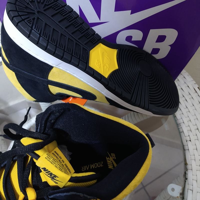 Tênis Nike Sb Dunk High Maize And Black Wutang Skate Sneaker Dswt