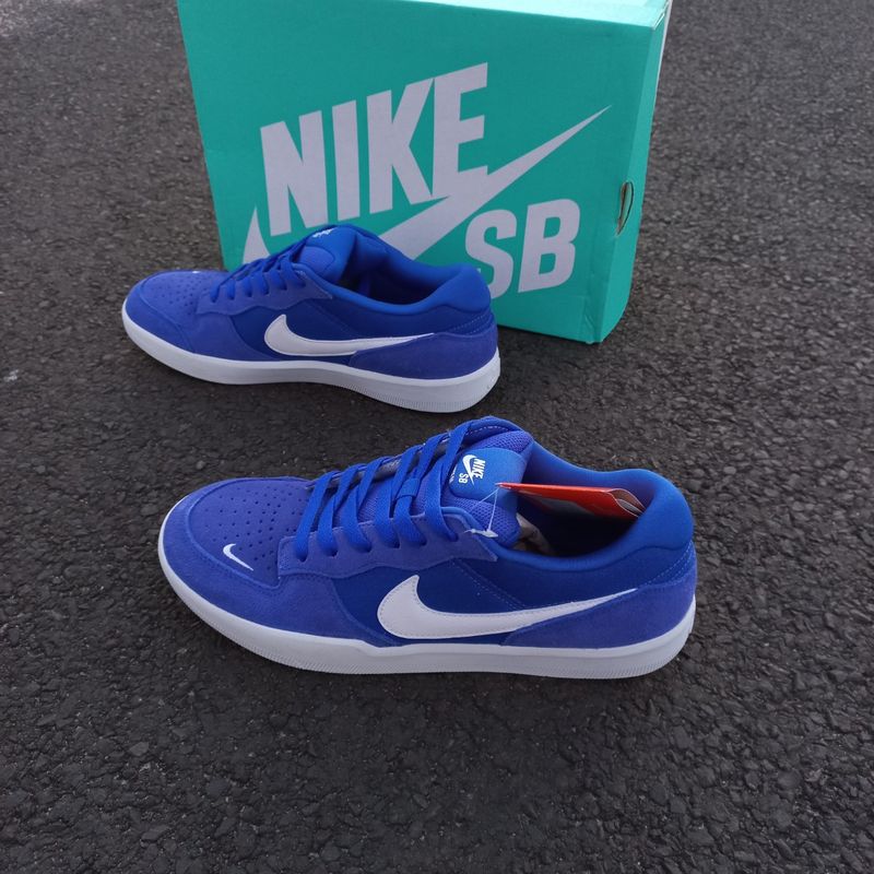 Tênis Nike Sb Force 58 Azul Royal Branco Skate Dswt, Tênis Masculino Nike  Usado 85225748