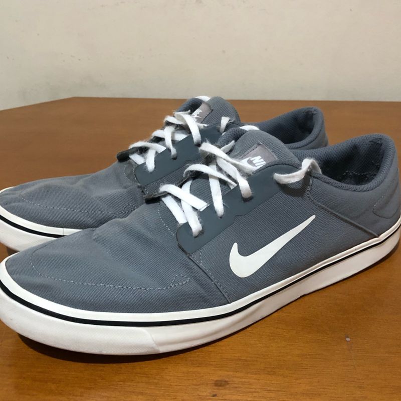 Tenis Nike Sb Portmore Cnvs Cinza e Branco Masculino T nis