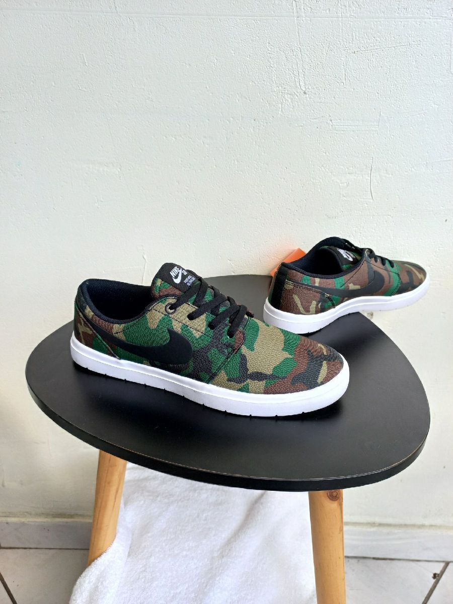 Tenis Nike Sb Portmore Ii Ultralight Premium Camuflado Logo Preto Camo Dswt Nike Usado 77349026 enjoei