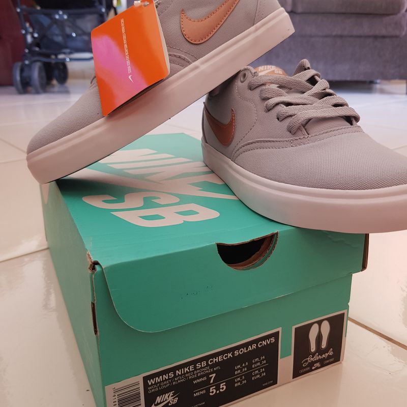 Tênis nike sb hot sale check cnvs cinza