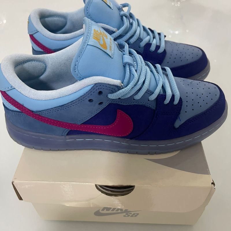 Tênis Nike Sb X Run The Jewels Dunk Low Pro Qs Azul Número 37