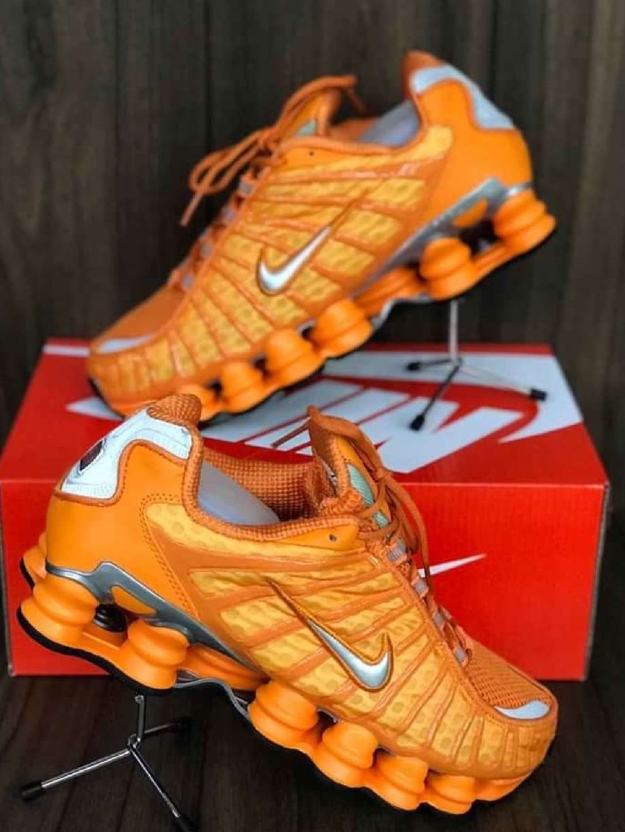 nike shox 12s molas laranja