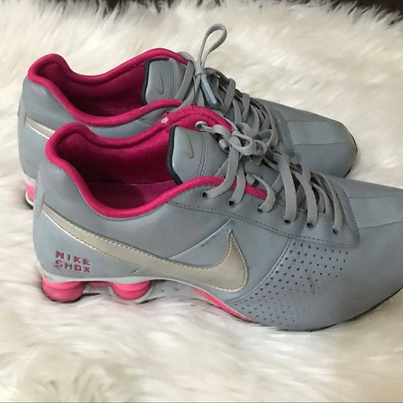 Tênis Nike Shoes Nike Shox Feminino Shoes Nike Shox Branco E Rosa