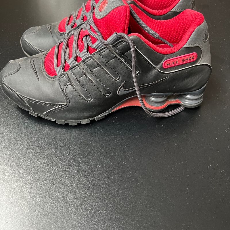 Nike shox grey and 2025 red