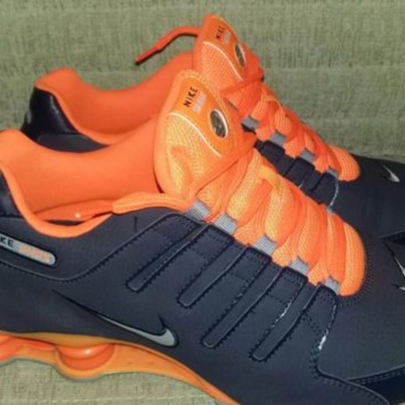 Nike shox azul e laranja sale original