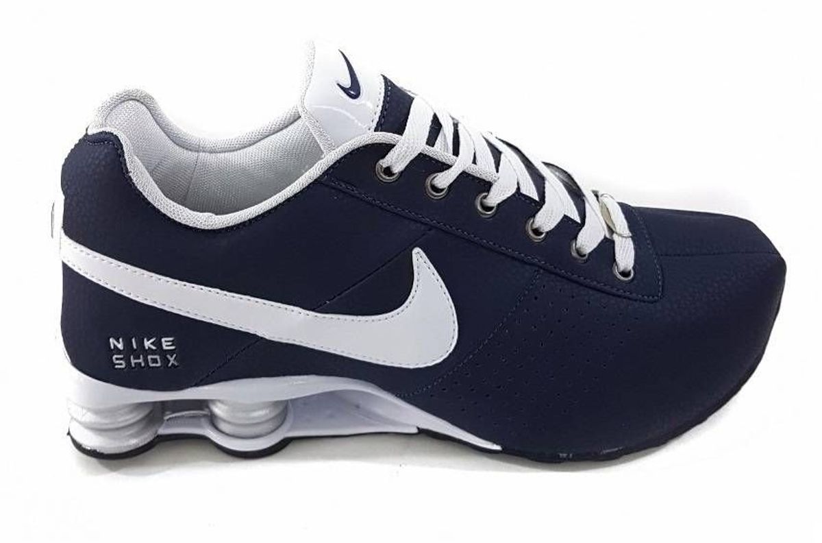 Nike shox deliver 2024 azul e branco