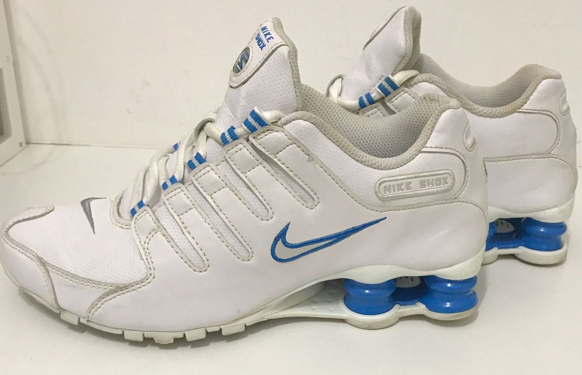 nike shox couro branco