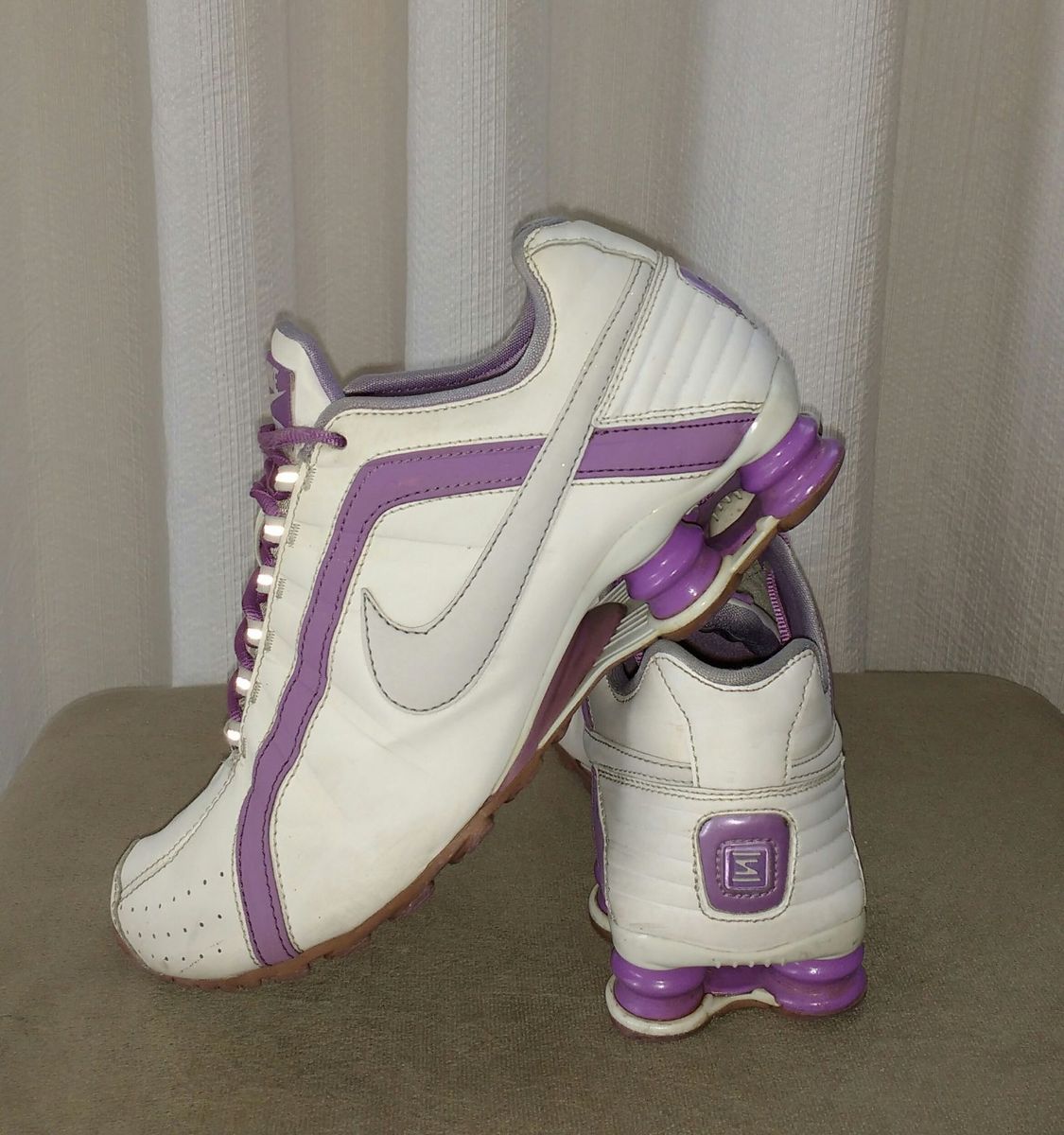 nike shox junior branco e vermelho