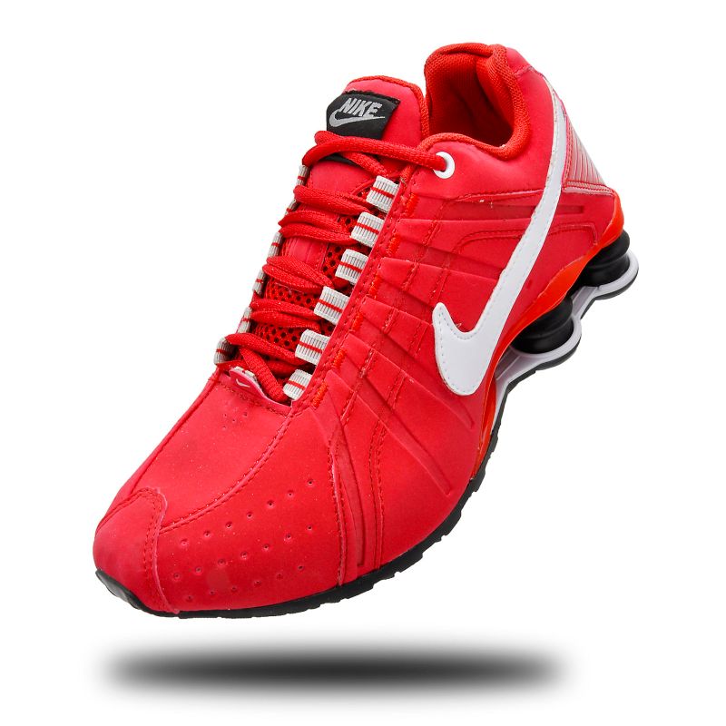 Nike shox junior store branco e vermelho