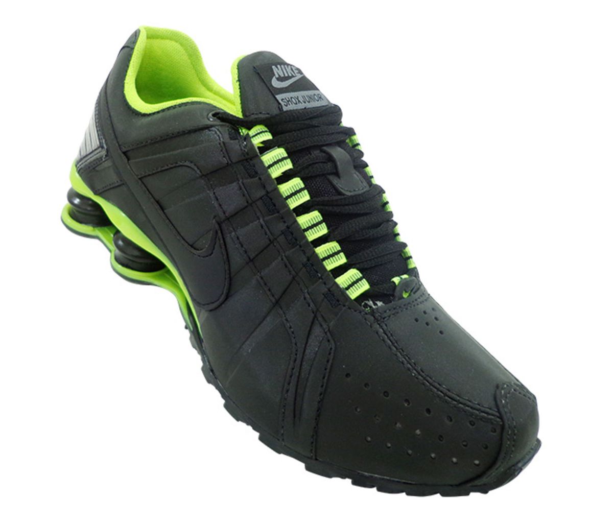 nike shox preto e verde