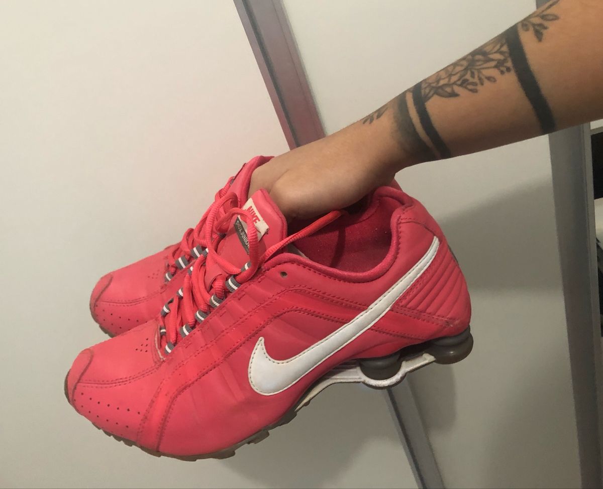 nike shox junior feminino rosa