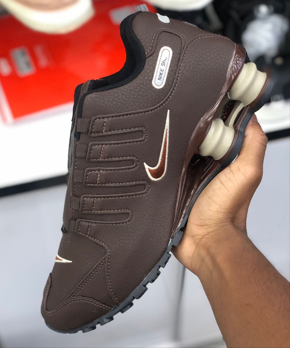 nike shox marrom original