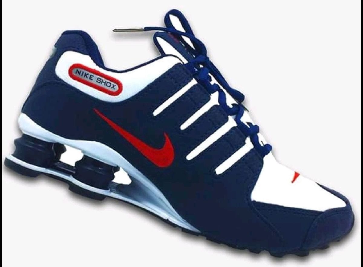 nike shox nz branco e azul