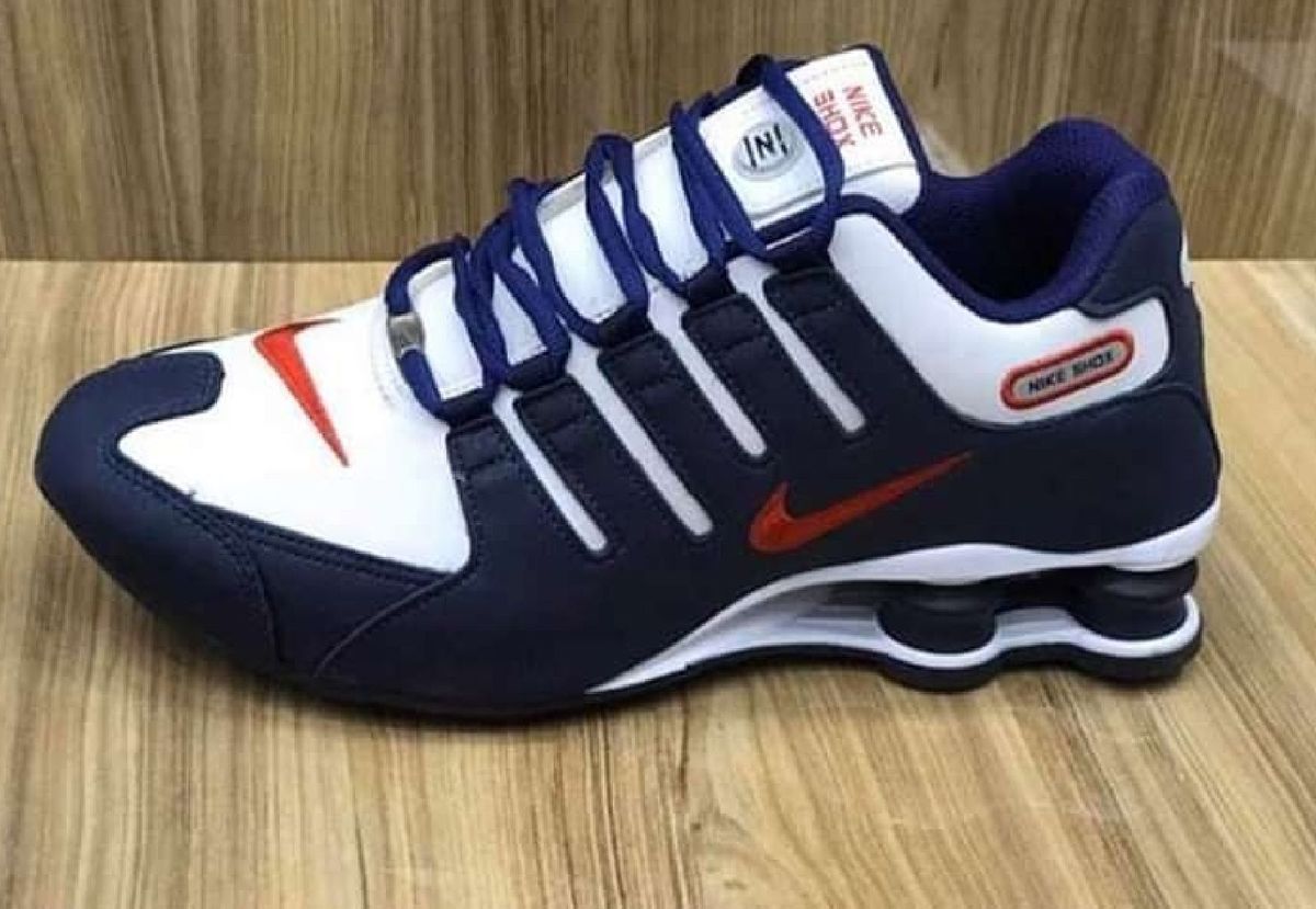 nike shox nz branco e azul bebe