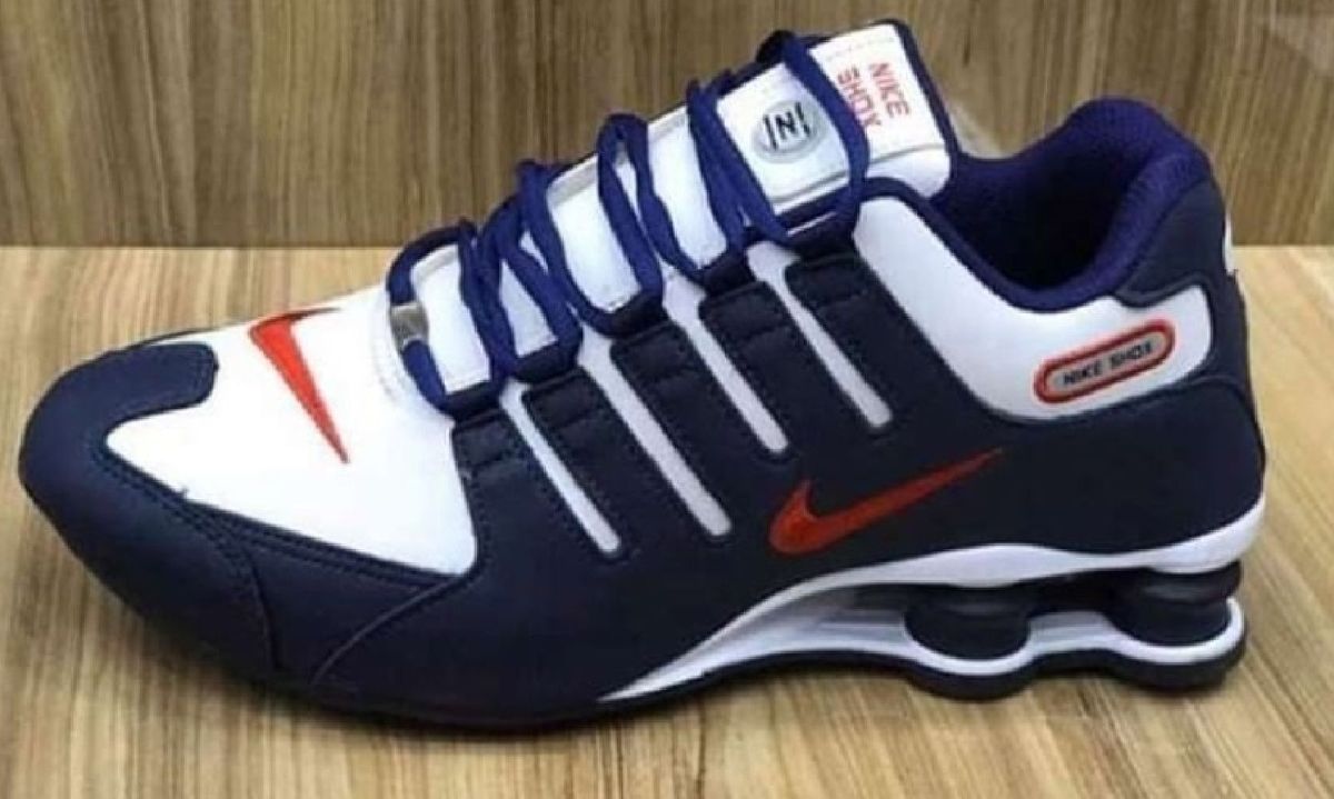 nike shox nz azul e laranja original