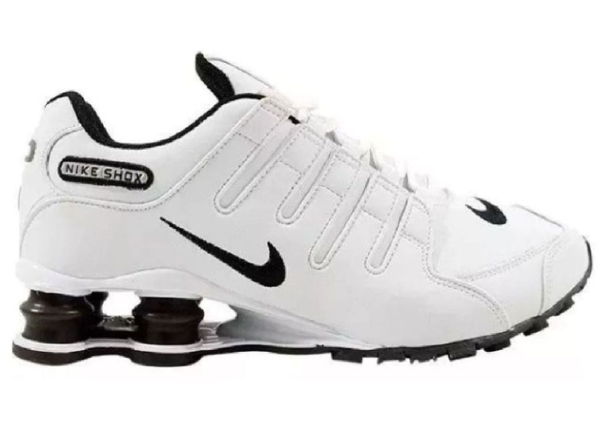 nike shox branco com preto