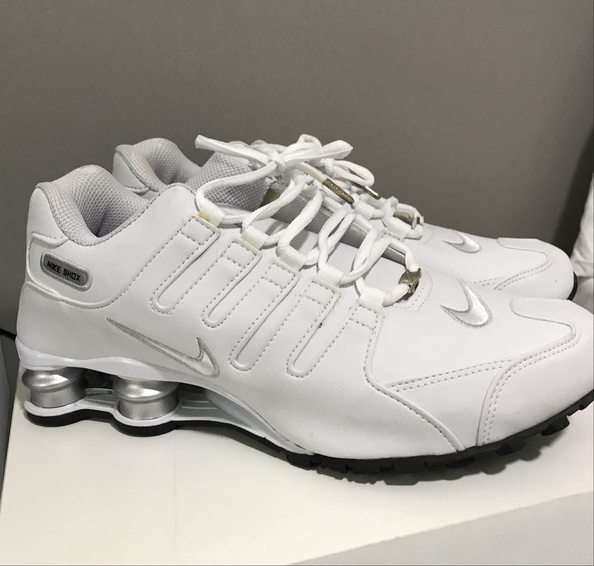 tênis nike shox nz eu branco