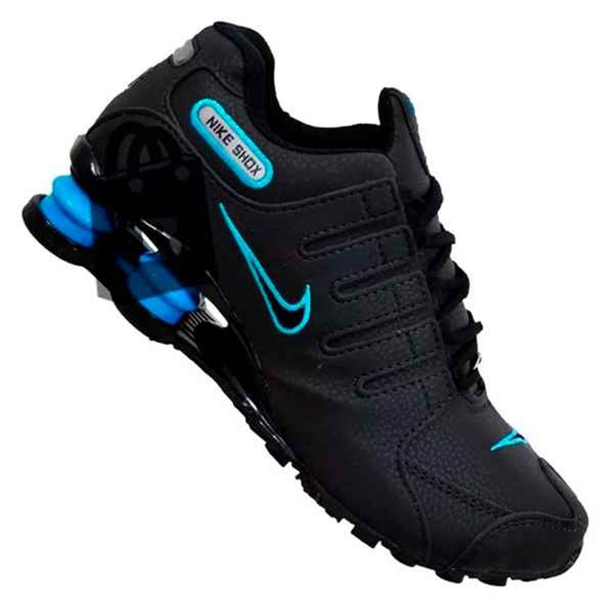 Tenis Nike Shox Nz Masculino Preto Azul 41 Nike 4 Molas Original Na ...