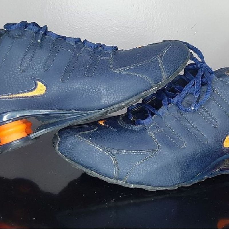 Nike shox nz hot sale azul e laranja