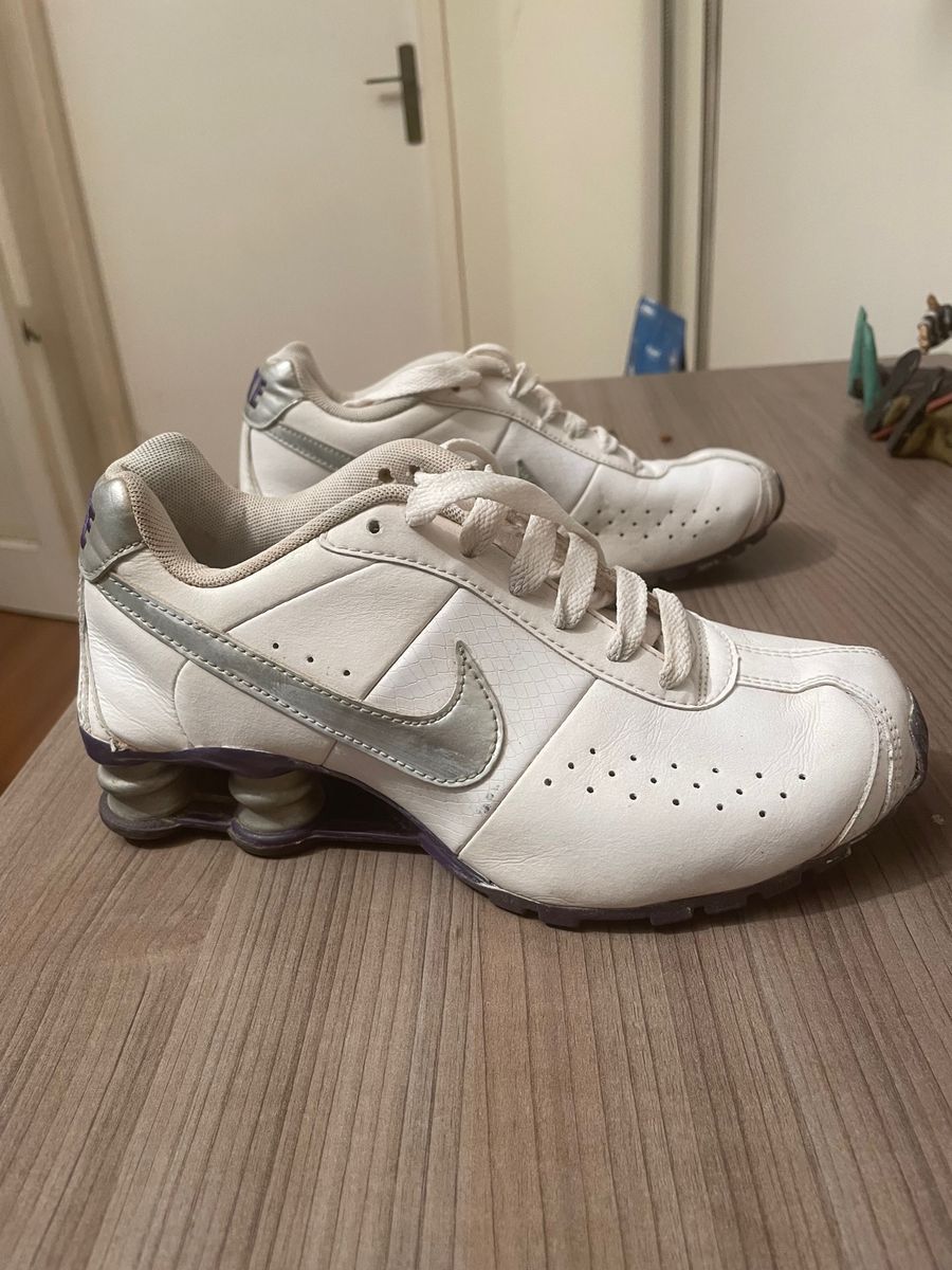 Nike shox store branco e roxo